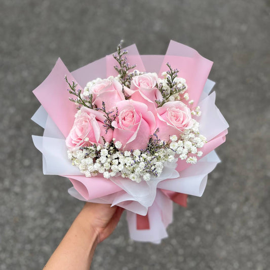 5 Rose Bouquet with Baby's Breath