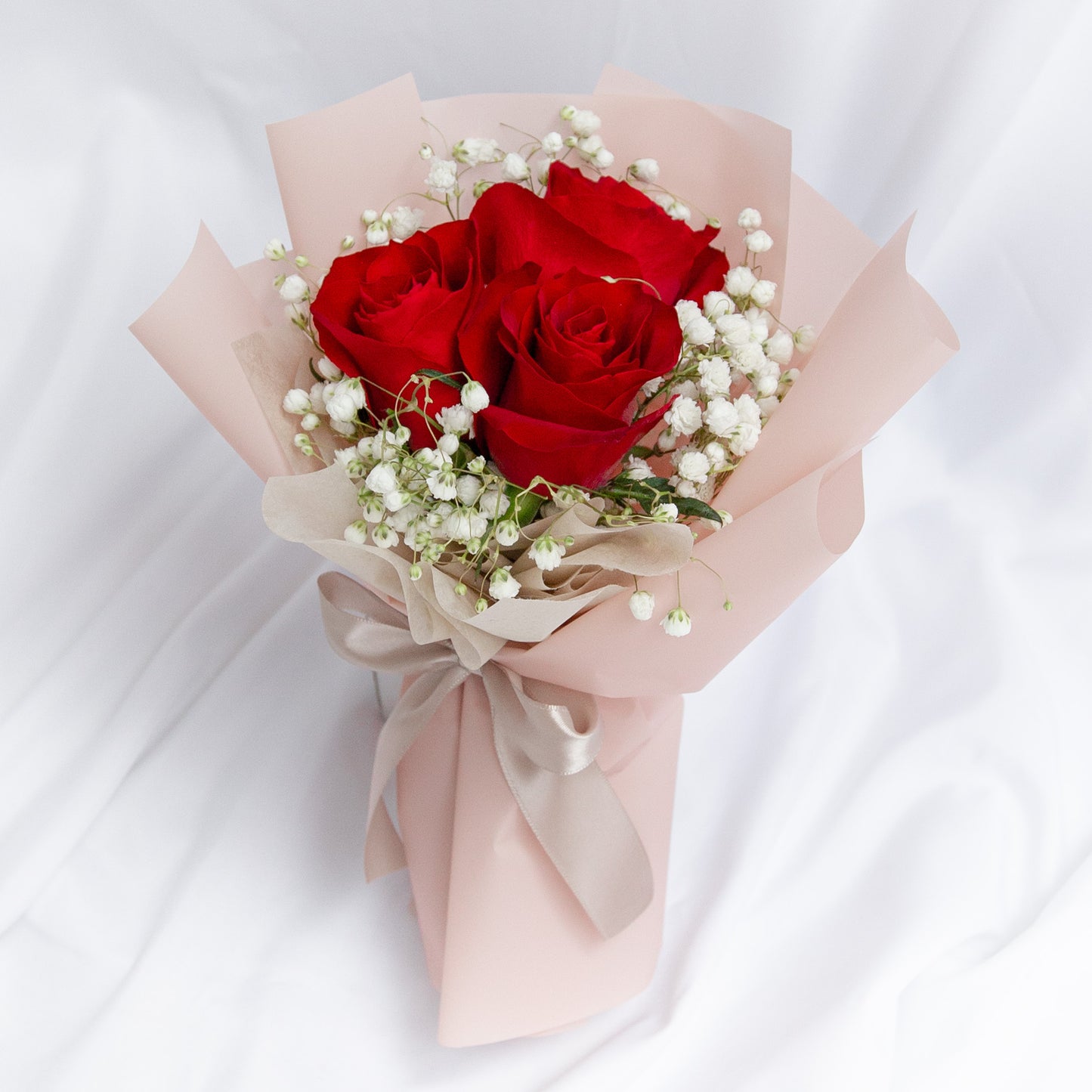 3 Rose Bouquet with Baby's Breath